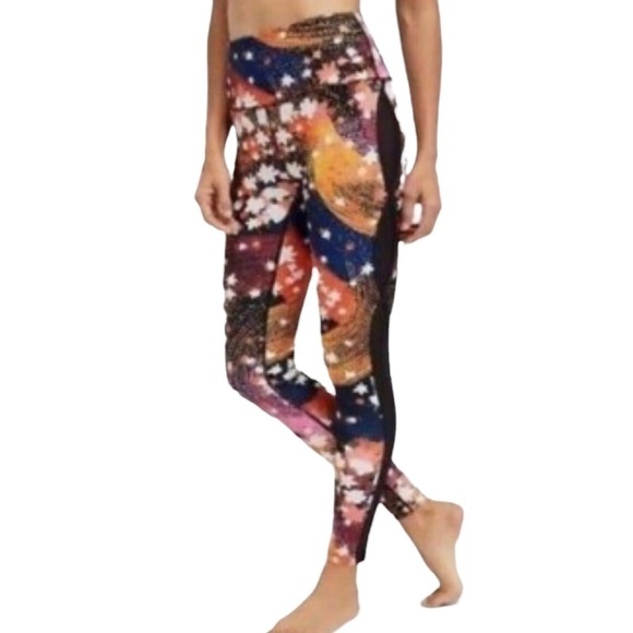Free People Movement Liza Multicolored Floral Print Leggings - Picture 3 of 16